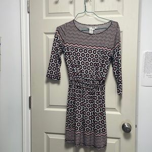 Max Studio Pink, Black, and White Dress